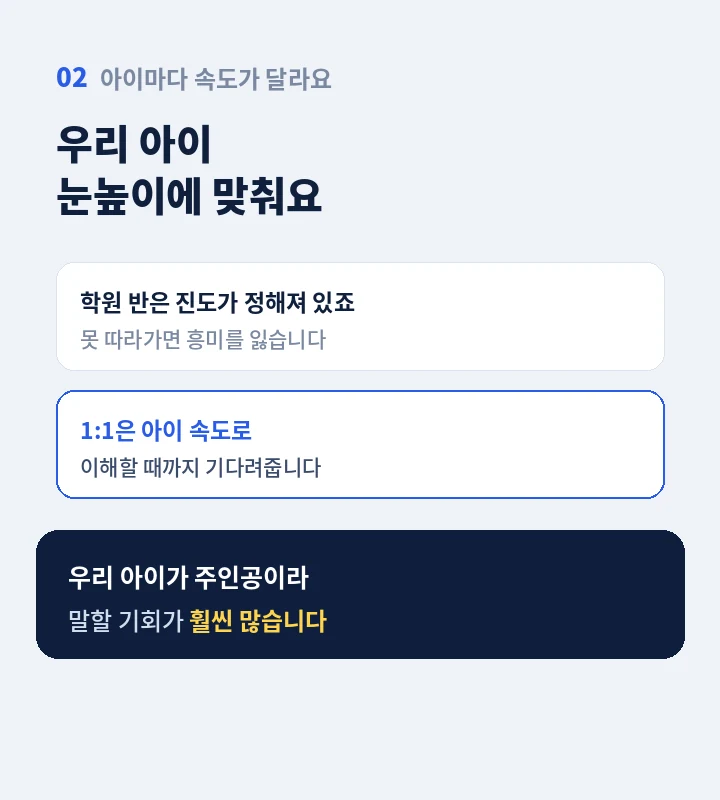 팔용동 초등학생영어회화 - 말이 안 나오는 세 가지 이유