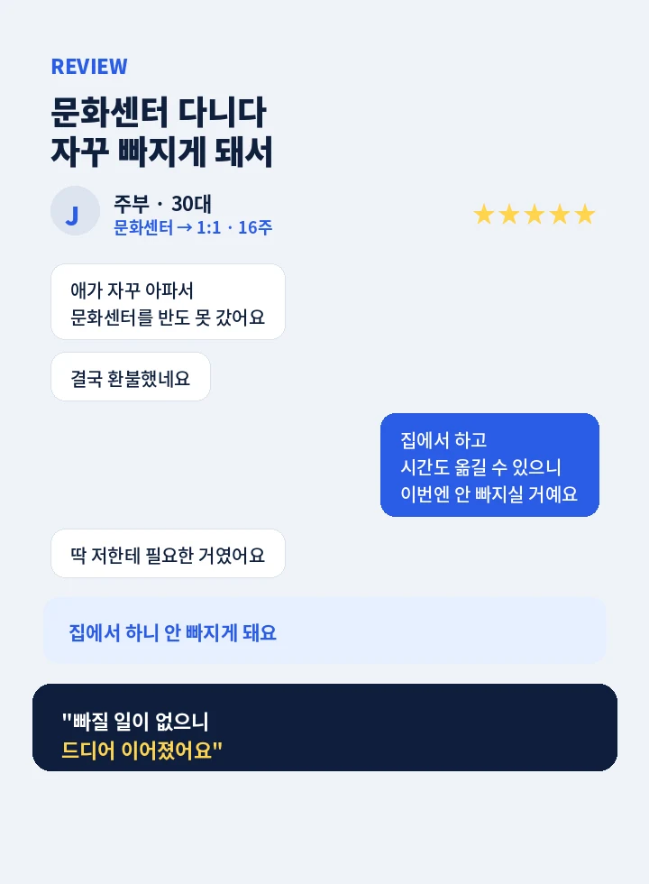 상도역 주부영어학원 - 실제 수강생 후기