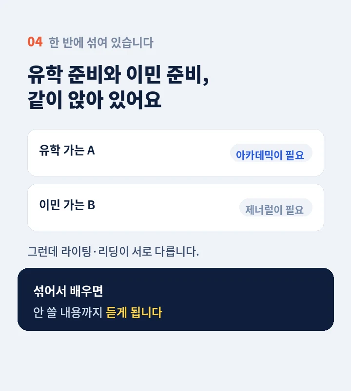 운암동 아이엘츠학원 - 말하고 고치고 다시 말하는 수업 방식