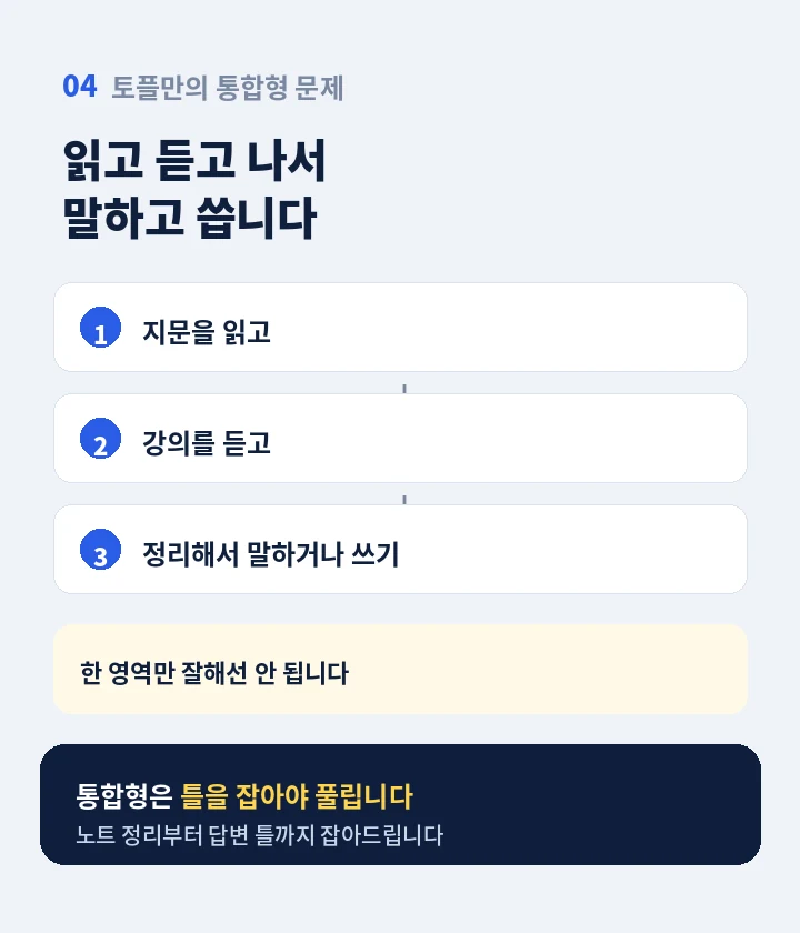 의창구 토플과외 - 말하고 고치고 다시 말하는 수업 방식