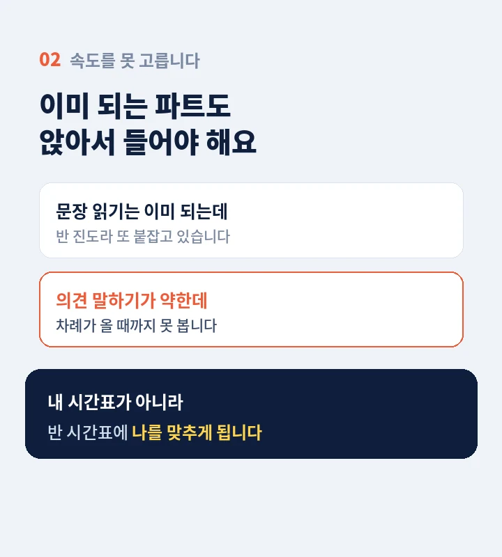 의창구 토익스피킹학원 - 말이 안 나오는 세 가지 이유